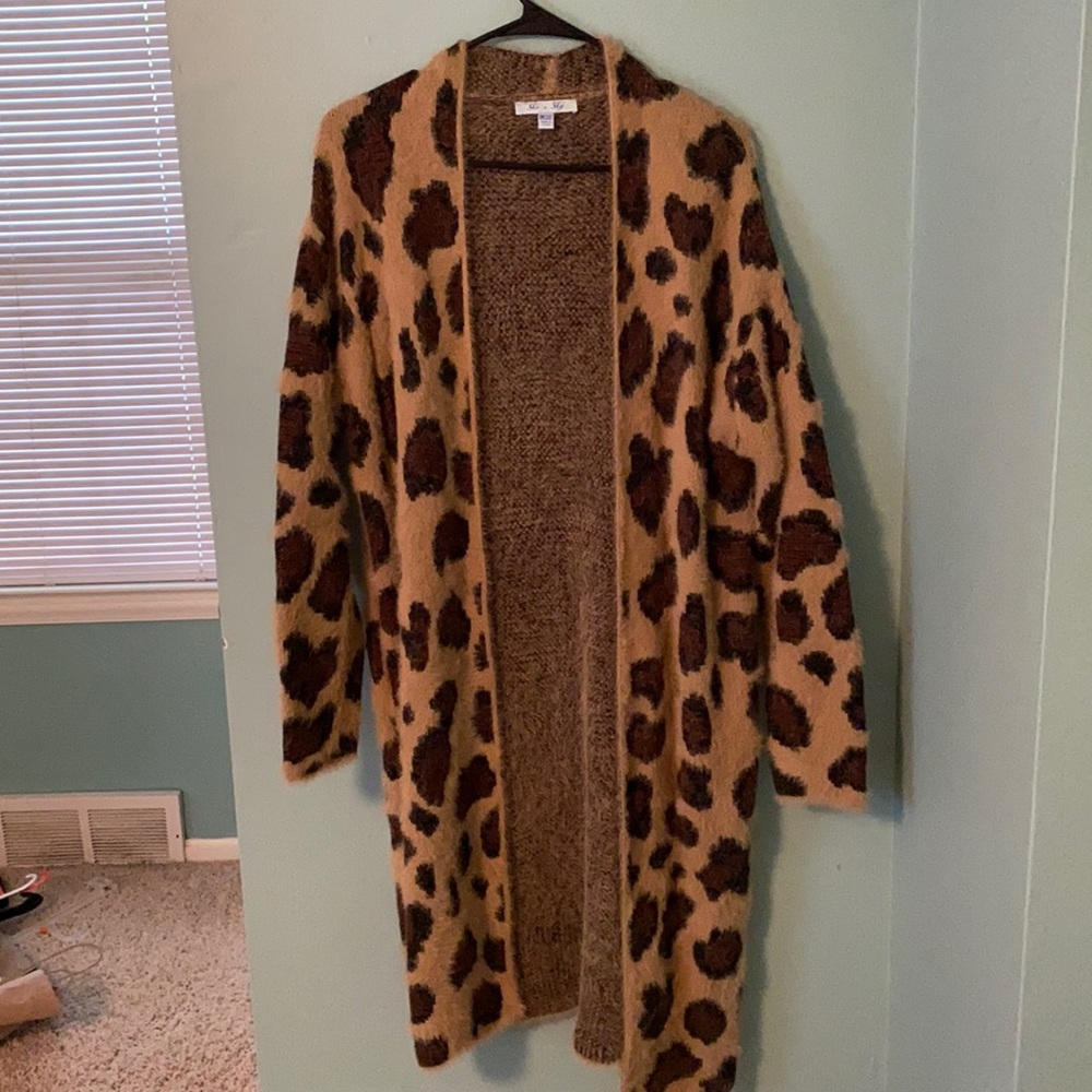 Cheetah print cardigan